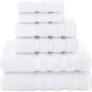 Set 6 Prosoape Premium Daveza, 600 GSM, 2 Prosoape de Baie 70x140 cm, 2 Prosoape de Fata 50x90 cm, 2 Prosoape de Maini 30x50 cm, 100% Bumbac Turcesc, Set Prosoape Alb
