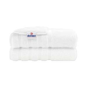 Set 2 Prosoape de Baie Daveza, 600 gr/mp, Calitate Premium, 100% Bumbac Turcesc - Alb