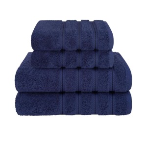 Set 4 Prosoape de Baie Daveza, 600 gr/mp, Calitate Premium, 100% Bumbac Turcesc - Bleumarin