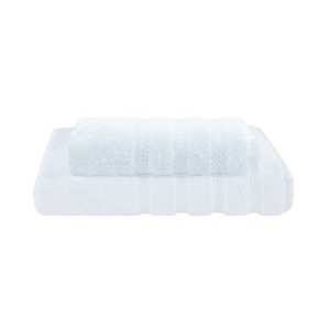 Set 2 Prosoape de Baie Daveza, 600 gr/mp, Calitate Premium, 100% Bumbac Turcesc - Alb