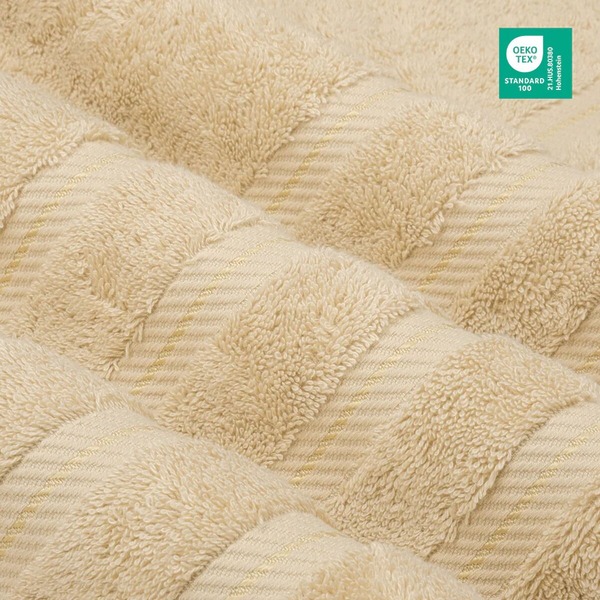 Set 2 Prosoape Premium Daveza 600 GSM 1 Prosop de Baie 70x140 cm 1 Prosop de Fata si Maini 50x90 cm 100 Bumbac Turcesc Set Prosoape Bej 578