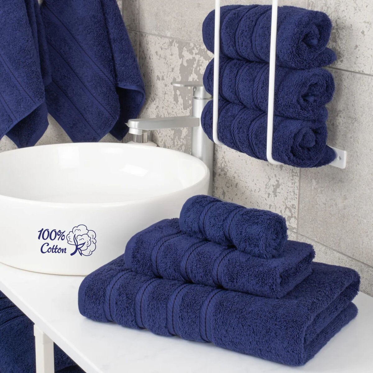 Set 2 Prosoape de Baie Daveza, 600 gr/mp, Calitate Premium, 100% Bumbac Turcesc Set 2 Prosoape de Baie Daveza, 600 gr/mp, Calitate Premium, 100% Bumbac Turcesc - imagine 2