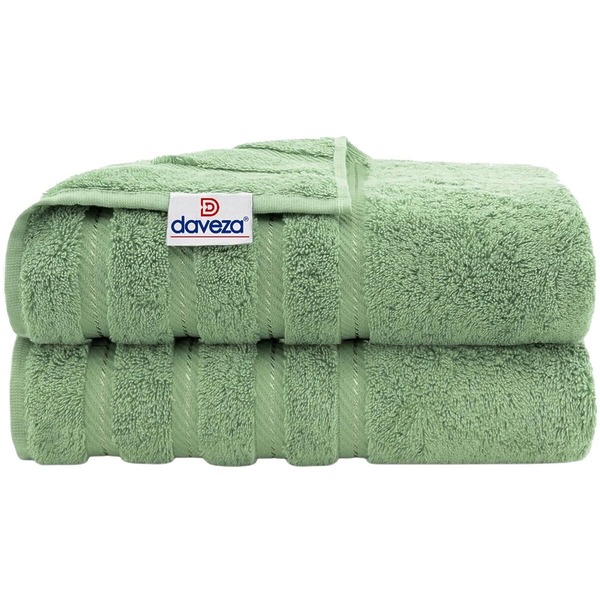 Set 2 Prosoape Premium Daveza 600 GSM 2 Prosoape de Baie 70x140 cm 100 Bumbac Turcesc Set Prosoape Verde 562