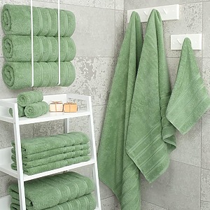 Alternative view of Set 2 Prosoape de Baie Premium Daveza, 600 GSM, 100% Bumbac Turcesc, 2 Prosoape de Baie 70×140 cm,