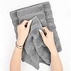 Set 4 Prosoape Premium Daveza 600 GSM 2 Prosoape de Baie 70x140 cm 2 Prosoape de Fata si Maini 50x90 cm 100 Bumbac Turcesc Set Prosoape Gri Deschis 503