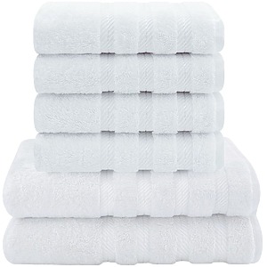 Set 6 Prosoape Premium Daveza, 600 GSM, 2 Prosoape de Baie 70x140 cm, 4 Prosoape de Fata si Maini 50x90 cm, 100% Bumbac Turcesc, - Alb